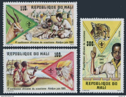 Mali 425-427, MNH. Michel 859-861. African Scouting Conference 1981. Animals. - Mali (1959-...)