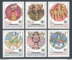 Czechoslovakia 1785-1790, MNH. Michel 2039-2036. UNICEF,25th Ann.1971. Folk Art. - Unused Stamps