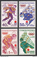 Czechoslovakia 1796-1799, MNH. Michel 2045-2048. Olympics Sapporo-1972. Hockey, - Unused Stamps