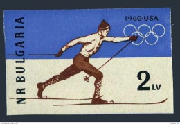 Bulgaria 1094 Imperf, MNH. Michel 1153B. Olympics Squaw Valley-1960. Skier. - Ungebraucht