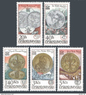 Czechoslovakia 2161-2165, MNH. Mi 2427-2431. Kremnica Mint,650th Ann.1978.Coins, - Nuevos