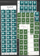 1962 Gouda Zegels 4 Ct Olijfgroen (38 X) En 12 Ct Groenblauw (44 X) Postfrisse Veldelen NVPH 774 - 776 - Ongebruikt
