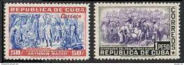 Cuba 429-430, MNH. Mi 238-239. Gen Antonio Maceo, 1946. Declaration Of Baragua, - Nuovi