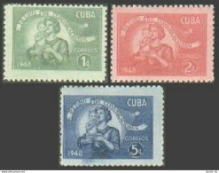 Cuba 415-417, Lightly Hinged. Mother Day 1948. Mother And Child. - Unused Stamps