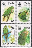 Cuba 3961-3964,MNH.Michel 4156-4159. WWF 1998.Parrot Arantinga Euops. - Neufs