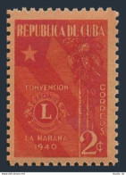 Cuba 363, MNH. Michel 166. Lions International Convention, 1940. Flag, Palm. - Unused Stamps
