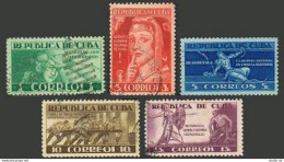 Cuba 375-379, Used. Michel 181-185. Fifth Column, 1943. - Unused Stamps