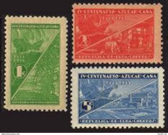 Cuba 337-339, Lightly Hinged. Cuban Sugar Cane Industry-400, 1937. Cattle, Ship. - Neufs