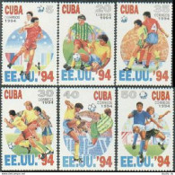 Cuba 3545-3550, 3551, MNH. World Soccer Cup USA-1994. - Ungebraucht