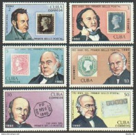 Cuba 3217-3222, MNH. Michel 3382-3387. Penny Black-150, 1990. Sir Rowland Hill. - Neufs