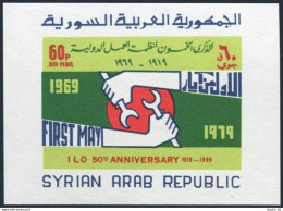 Syria C436,MNH.Michel 1067 Bl.56. ILO 50th Ann. 1969. - Syrie