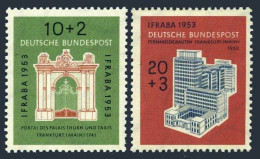 Germany B332-B333, MNH. Michel 171-172. Thurn And Taxis Palace Gate, 1953. - Neufs