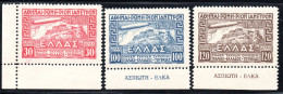 3304.GREECE,1933 ZEPPELIN.AIR MAIL SET # 5-7 MNH,VERY FINE AND VERY FRESH. - Nuovi