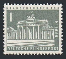 Germany-Berlin 9N120 Block/8, MNH. Michel 140y. Brandenburg Gate, 1957. - Neufs