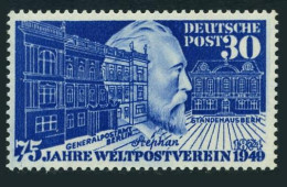 Germany 669,MNH.Mi 116. UPU-75,1949.Heinrich Von Stephan,PO,Guild House,Bern. - Unused Stamps