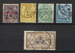 FRANCE Levant Ca.1881-1905: Lot D'obl. Avec TB Obl. CAD "Beyrouth (Syrie)" - Used Stamps