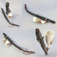 PIPE DE CHASSEUR EN FAÏENCE @ Tabac Fumeur Chasse Cerf - Porcelain Pipes