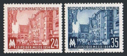 Germany-GDR 214-215, MNH. Michel 433-434. Leipzig Fair, 1954. Hall Of Commerce. - Neufs