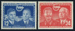 Germany-GDR 92-93, Hinged. Michel 296-297. Stalin And Wilhelm Pieck, 1951. - Neufs