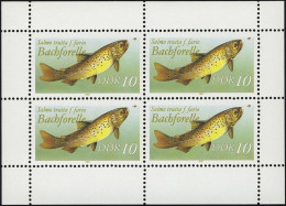 3096I Forelle-Kleinbogen Mit Jahreszahl 1987, ** Postfrisch - Unused Stamps