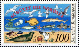 RFA Poste N** Yv:1286 Mi:1454 Schützt Die Nordsee (Thème) - Protezione Dell'Ambiente & Clima