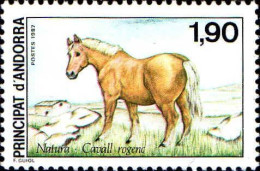 Andorre (F) Poste N** Yv:361 Mi:382 Natura Cavall Rogenc (Thème) - Chevaux