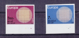 Belgique - COB 1530 / 1 - NON Dentelés - Avec Numéro De Planche - Europa 1970 - Tirage 16 Timbres - - 1961-1980