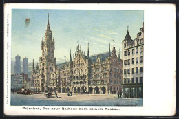 AK München, Blick Aufs Neue Rathaus Nach Seinem Ausbau, Ganzsache Bayern  - Briefkaarten