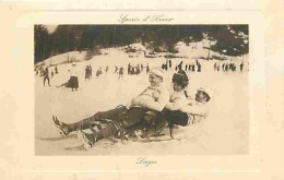 Sports - Sports D'Hiver - Luges - Animée - CPA - Voir Scans Recto-Verso - Winter Sports