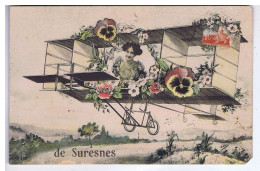 FANTAISIE - HAUTS De SEINE - De SURESNE ( Avion, Fleurs Etc...) - Suresnes
