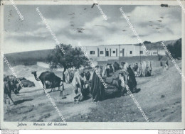 Ca618 Cartolina Ex Colonie Jefren Mercato Del Bestiame Storia Postale Libia 1940 - Autres & Non Classés