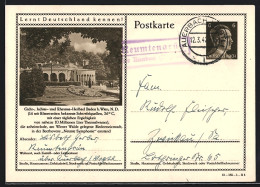 AK Baden B. Wien, Kurpark, Ganzsache Lernt Deutschland Kennen  - Postkarten