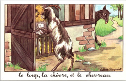 20902 Carte Fable - Jean De La Fontaine - Le Loup, La Chèvre Et Le Chevreau - Contes, Fables & Légendes