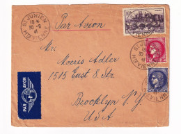 Lettre 1941 Saint Junien Freundlich Haute Vienne New York USA Brooklyn Morris Adler - Storia Postale