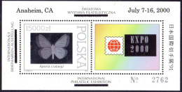 POLAND - EXPO - BUTTERFLIES - EXHIBITION In Anaheim CA - **MNH - 2000  -EXTRA RARE - Holograms