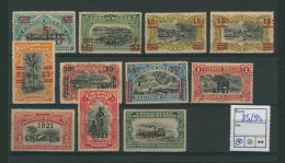 Congo Belge - Mols (récupération) : N°85/94* Neuf Charniéré (MH). - Unused Stamps