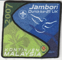 MALAYSIA  --  21 JAMBORI DUNIA KE   --  UK - 2007  --  SCOUT, SCOUTISME, JAMBOREE  -- OLD PATCH  -- - Scoutisme