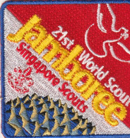 SINGAPORE SCOUTS  --  21st WORLD SCOUT JAMBOREE   --  SCOUT, SCOUTISME, JAMBOREE  -- OLD PATCH  -- - Scouting