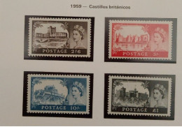 Gran Bretaña: Año.1959 - 68 Nuevos Tipos Serie Completa.(Elizabeth II - Castillos Filigrana O. Valor 230 Pons. - Ongebruikt