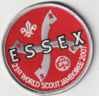 SCOUTING UK  --  ESSEX  --   21st WORLD SCOUT JAMBOREE  2007  --  SCOUT, SCOUTISME, JAMBOREE  -- OLD PATCH  -- - Scouting
