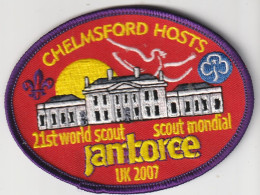 SCOUTING UK  --  CHELMSFORD HOST  --   21st WORLD SCOUT JAMBOREE  2007  --  SCOUT, SCOUTISME, JAMBOREE  -- OLD PATCH  -- - Pfadfinder-Bewegung