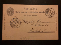 CP EP 5 OBL.14 XI 94 AMBULANT N°25 + ZURICH 12 - Lettres & Documents