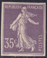 France Variétés  N°136b 35c Semeuse Violet Non Dentelé(signé Brun) Qualité:** Cote:500 - 1906-38 Semeuse Camée