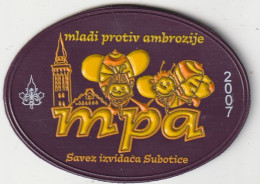 YUGOSLAVIA  --  SAVEZ IZVIDACA SUBOTICA  --  MPA  --  MLADI PROTIV AMBROZIJE   --  SCOUTISME, JAMBOREE  --  OLD PATCH - Scoutismo