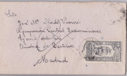 Espagne Lettre Timbre Voilier Vilajuiga Madrid 1938 Correo Aereo Espana Sello Aportacion Voluntaria Stamp Mail Cover - Briefe U. Dokumente