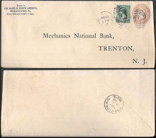 USA Philadelphia Uprated 2c Postal Stationery Cover 1887. The Bank Of North America - Briefe U. Dokumente