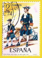 España. Spain. 1974. Edifil # 2198. Uniformes Militares. Oficial De Artilleria - Used Stamps
