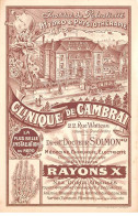 59 - N°89503 - Clinique De CAMBRAI - Institut De Robusticité Hydro & Physiothérapie - Carte Publicitaire - Cambrai