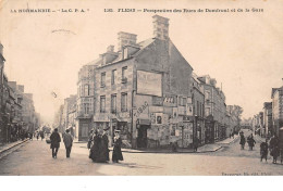 61. N°205779. Flers. Perspective Des Rues De Domfront Et De La Gare - Flers