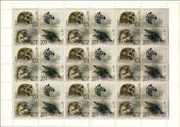 ● RUSSIA U.R.S.S. 1990 ֍ ZOO Animali ● N. 5758 /60 ● Foglio ** ● Serie Completa ● Cat. 36,00 € ● Lotto 4257 ● - Full Sheets